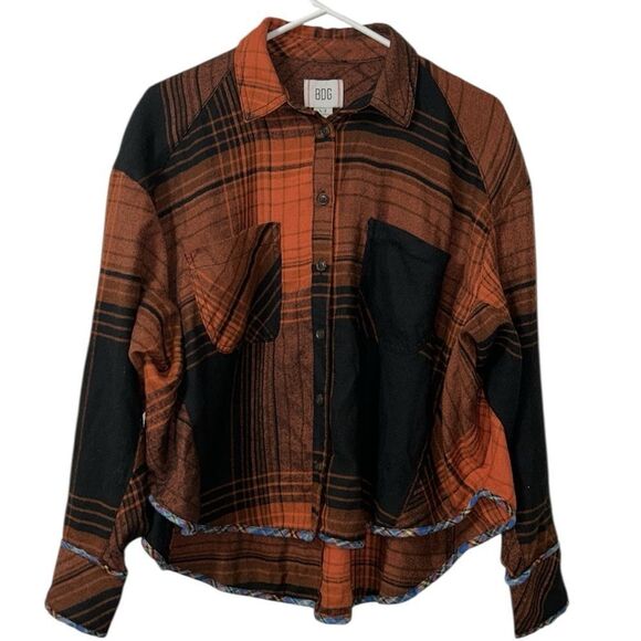 Urban Outfitters BDG Plaid Flowy Button Down Shirt(Size Small) - Picture 3 of 10